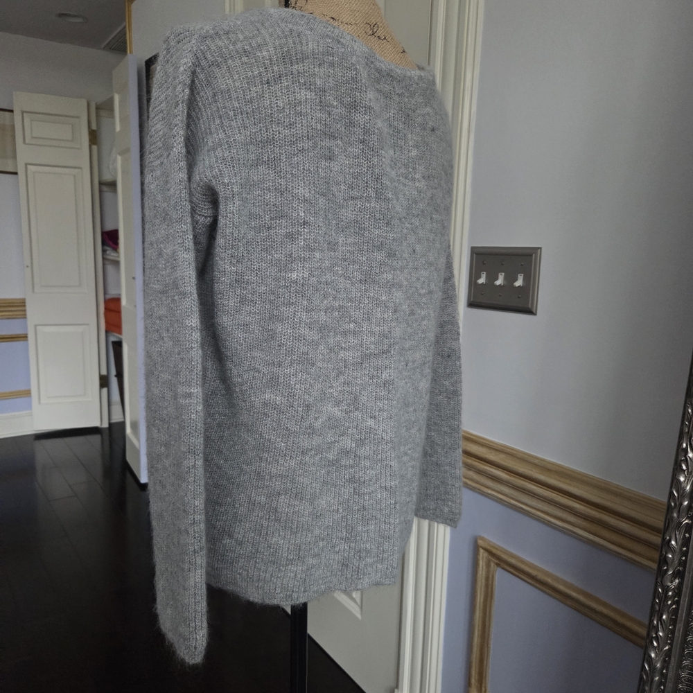 Sezane Gray Crew Neck Sweater - Picture 3 of 4